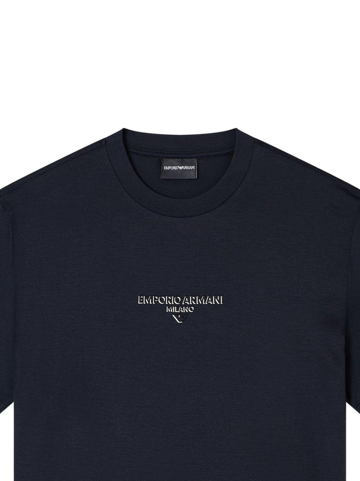 T-shirt blu navy con logo 