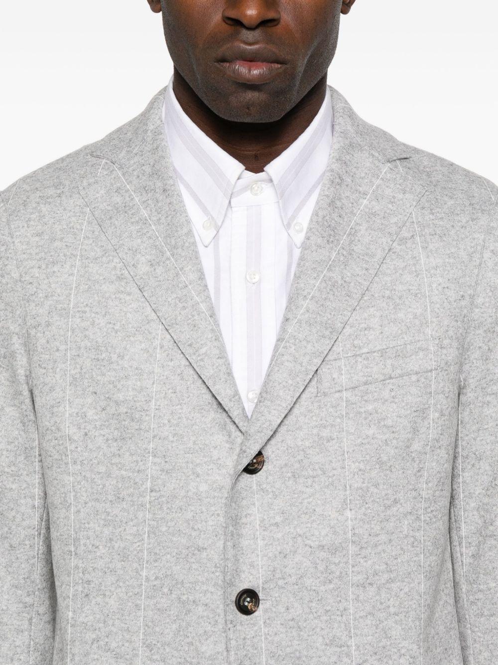 Blazer monopetto gessato grigio 