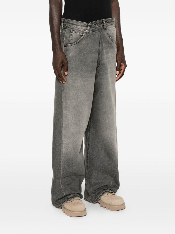 Jeans grigio denim wide leg 