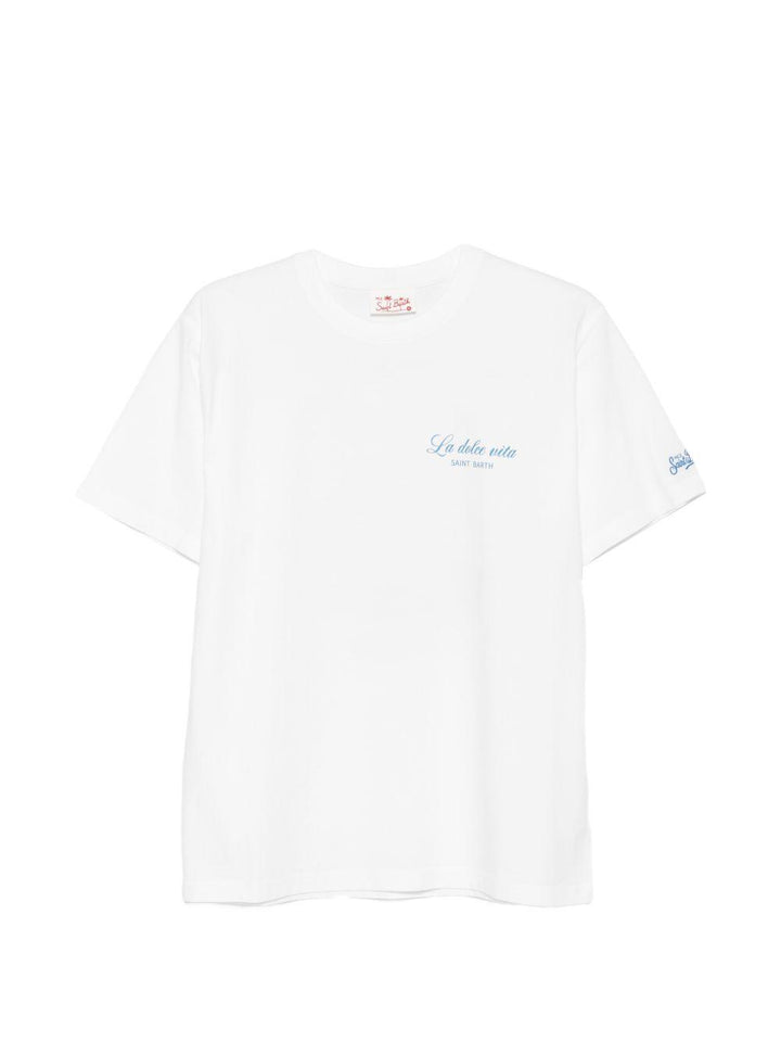 T-shirt bianca con stampa 
