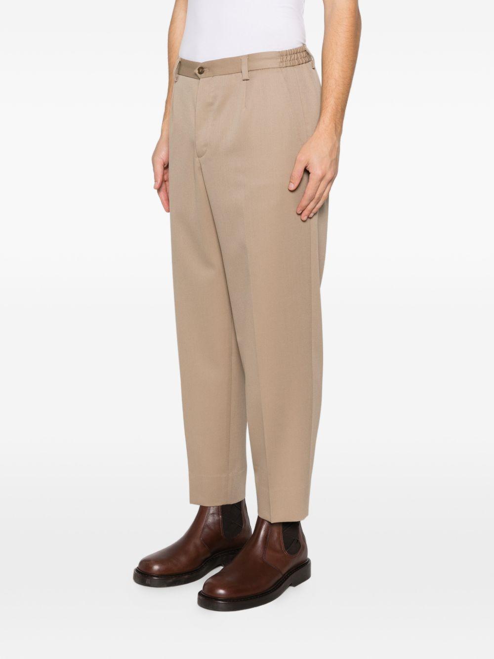 Pantaloni beige con vita elasticizzata