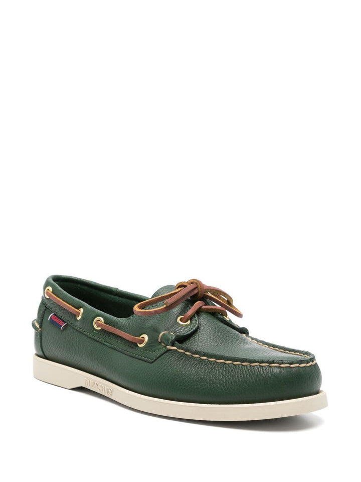 Mocassini da barca Portland Martellato verde 