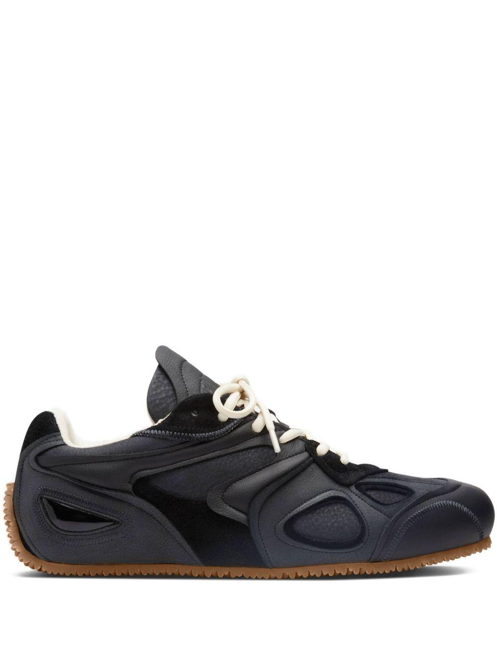Sneakers con inserti black/gum 