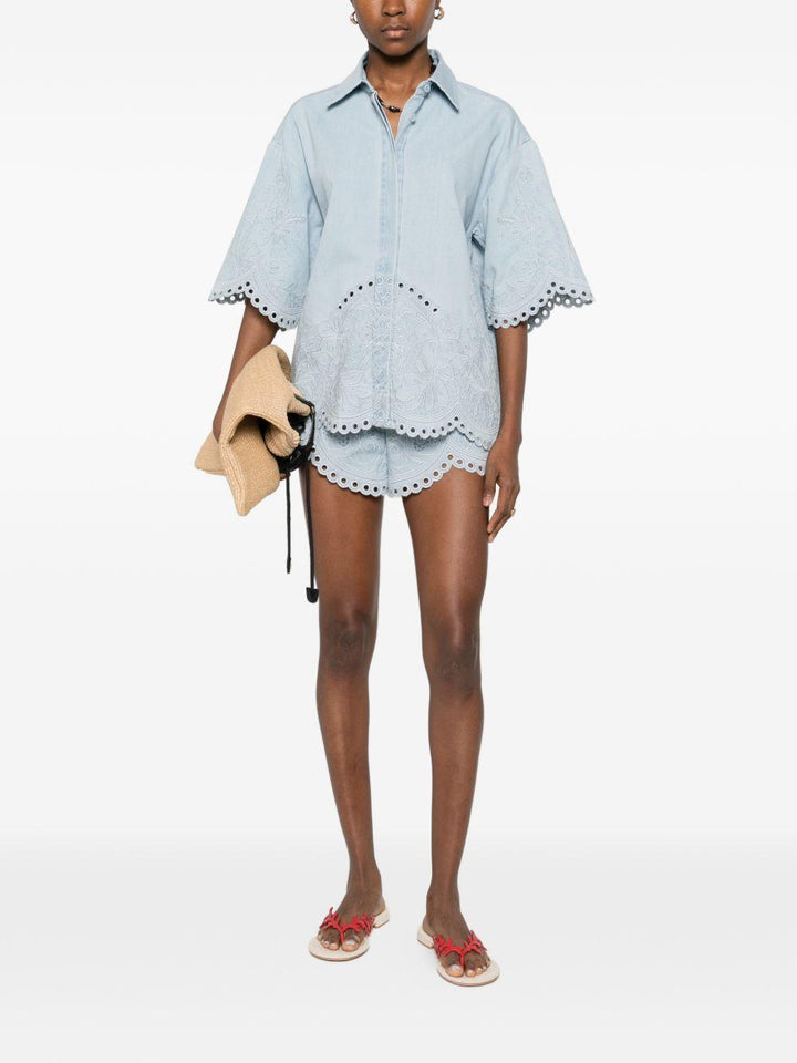 Shorts con ricamo 