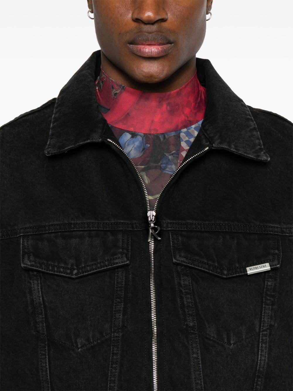 Giacca denim nera R4 