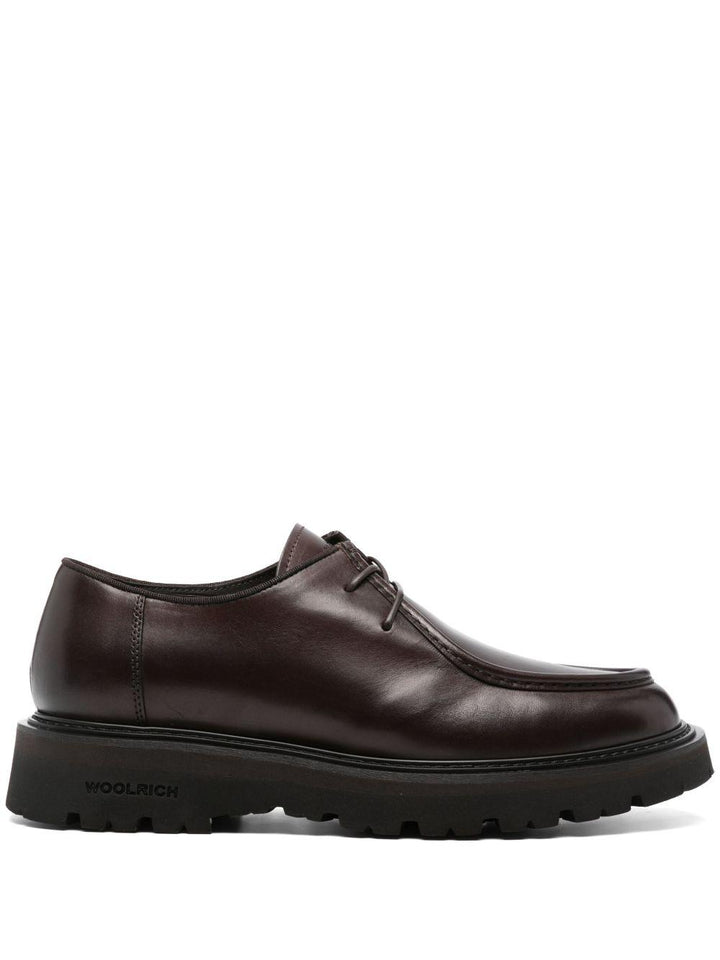 Derby in pelle marrone cedro 