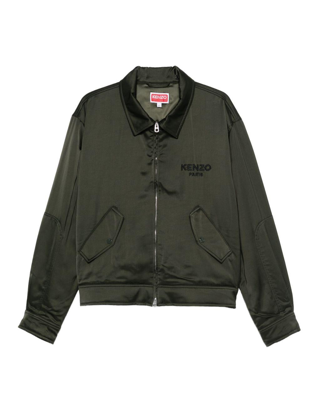 Giacca verde scuro con ricamo 