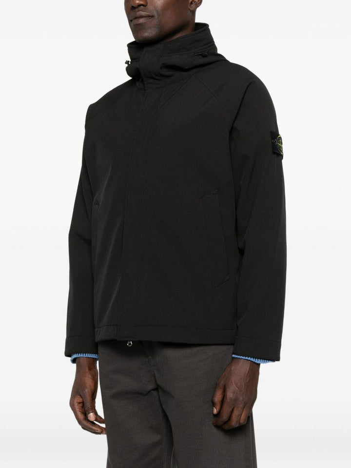 Parka nero con cappuccio 