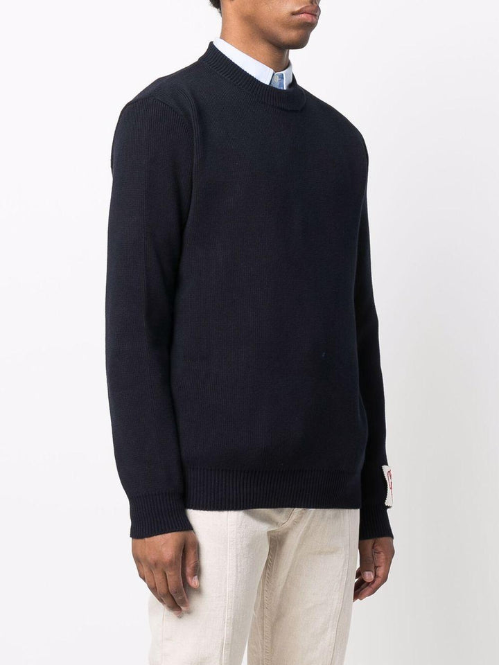 Maglione dark blue con applicazione 
