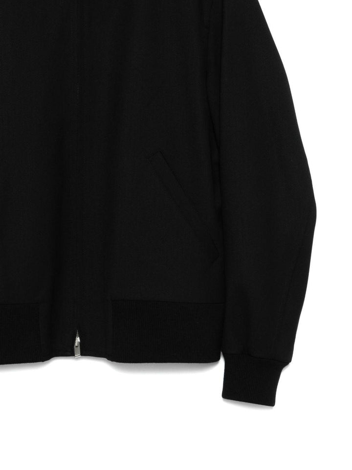 Bomber nero con zip 