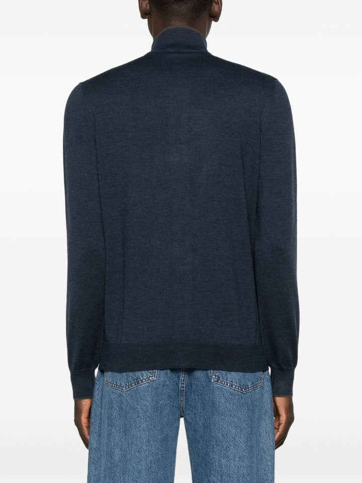 Cardigan con zip blu scuro 