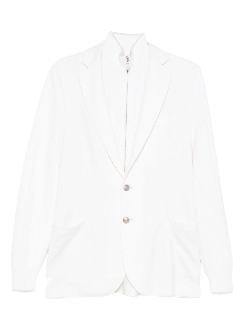 Blazer monopetto bianco avorio 