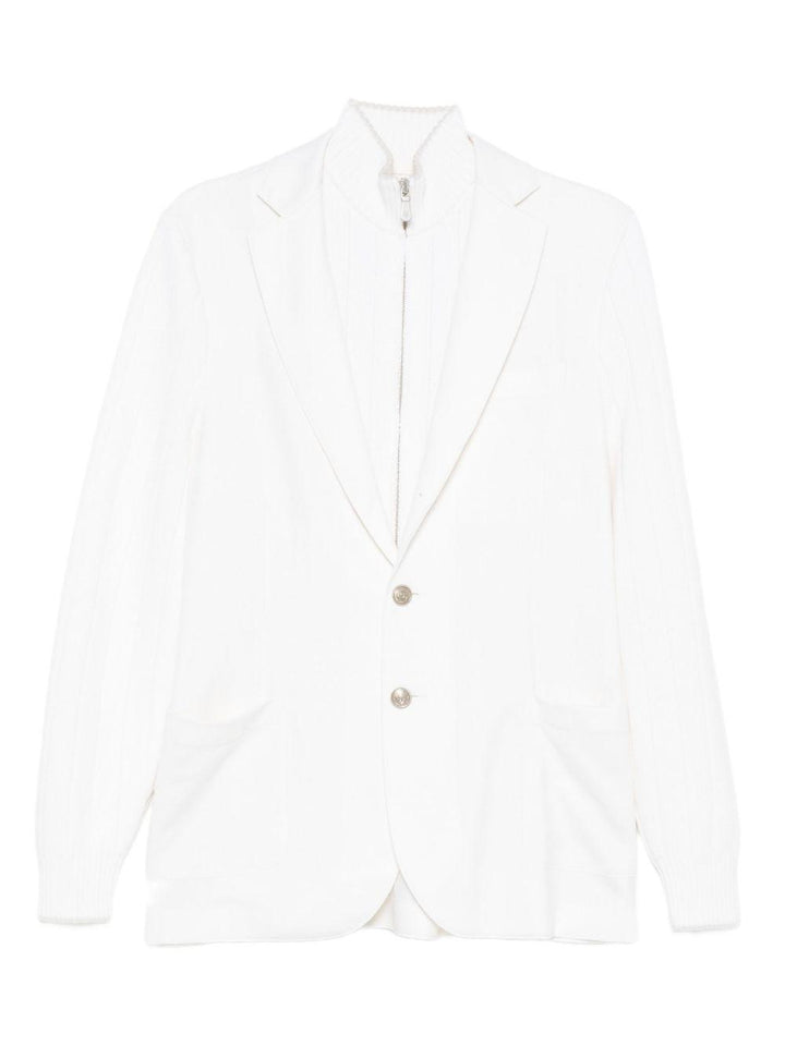 Blazer monopetto bianco avorio 