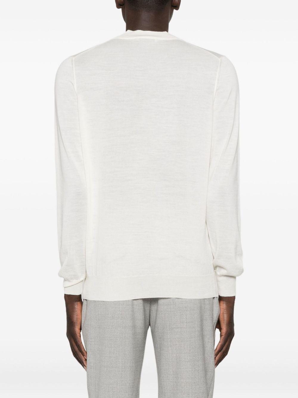 Maglione in maglia fine bianco 