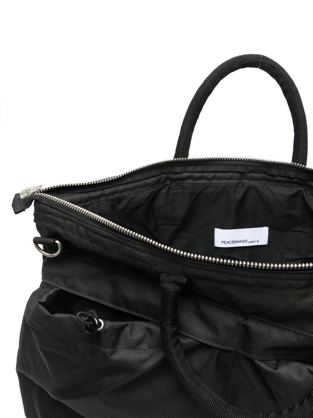 Borsa tote nera Helmet con manico 