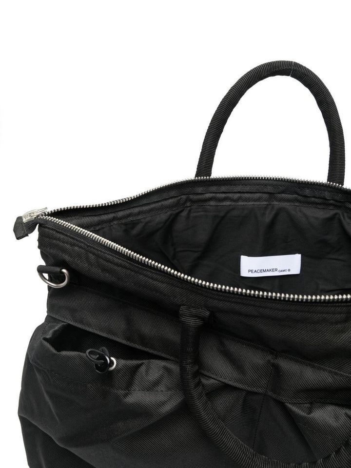 Borsa tote nera Helmet con manico 