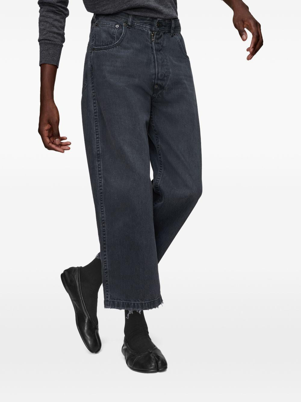 Jeans crop grigio scuro 