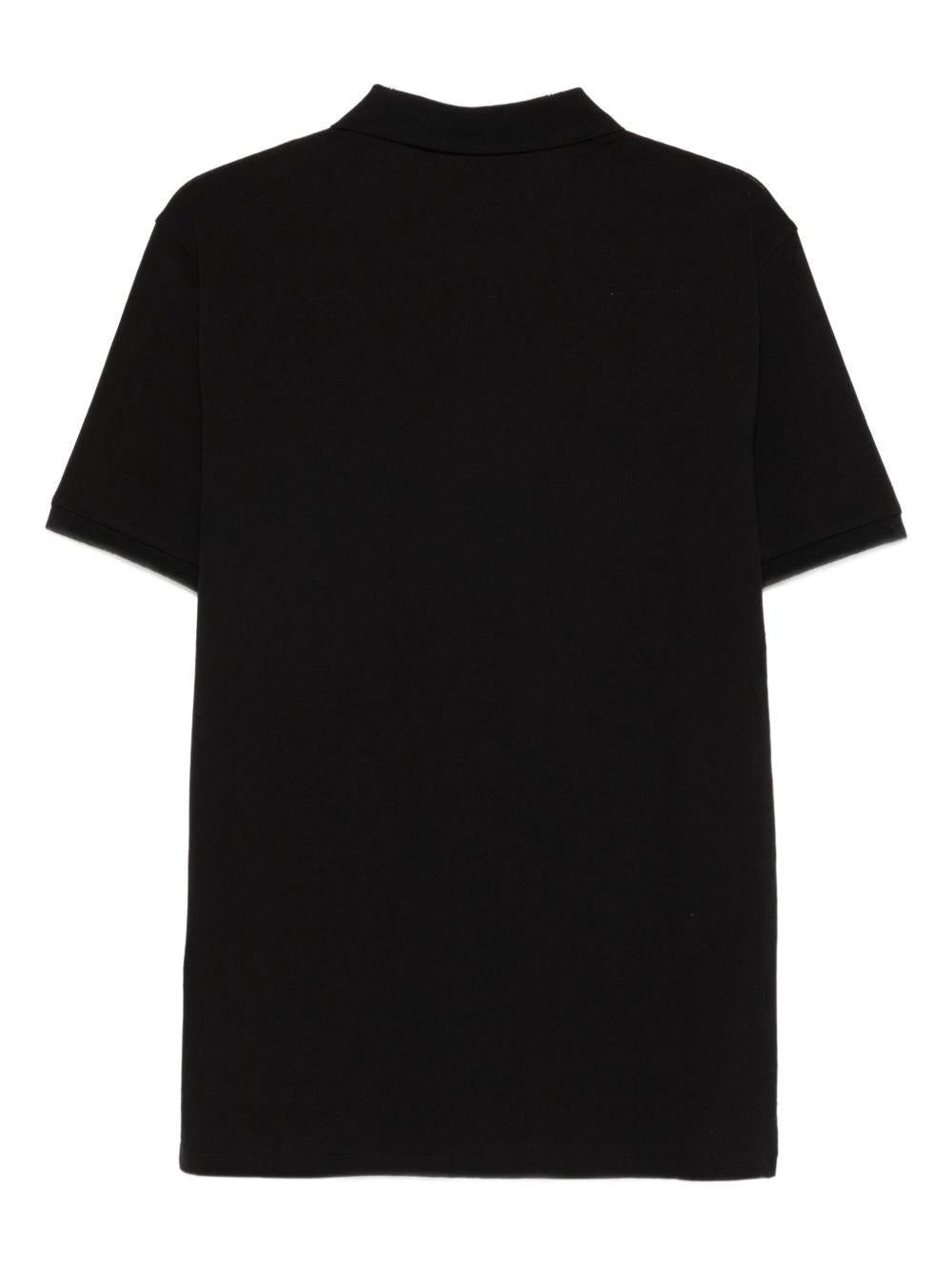 Polo nero con logo 