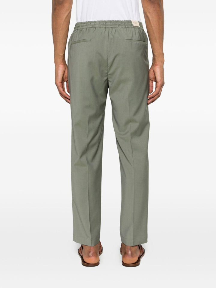 Pantaloni Wimbledons verde oliva con coulisse e pieghe 