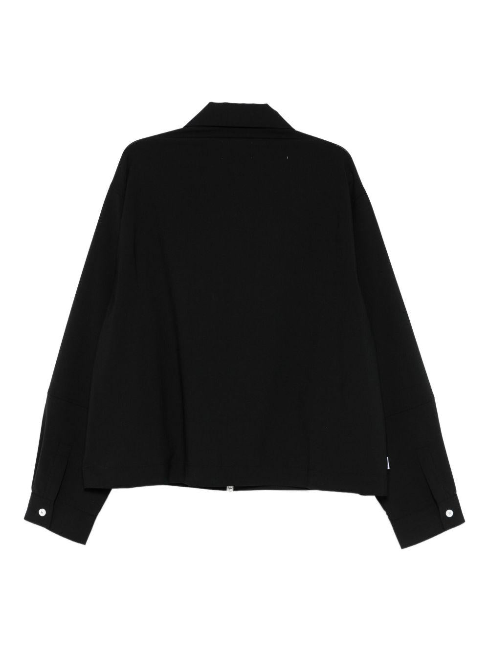 Camicia nera con zip 