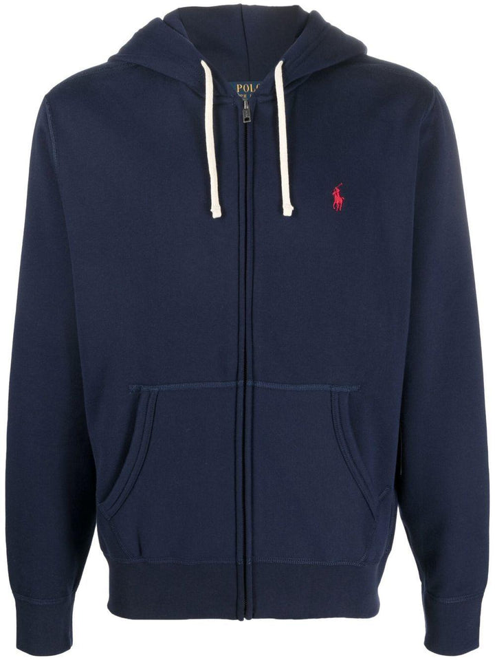 Felpa The RL blu navy con zip 