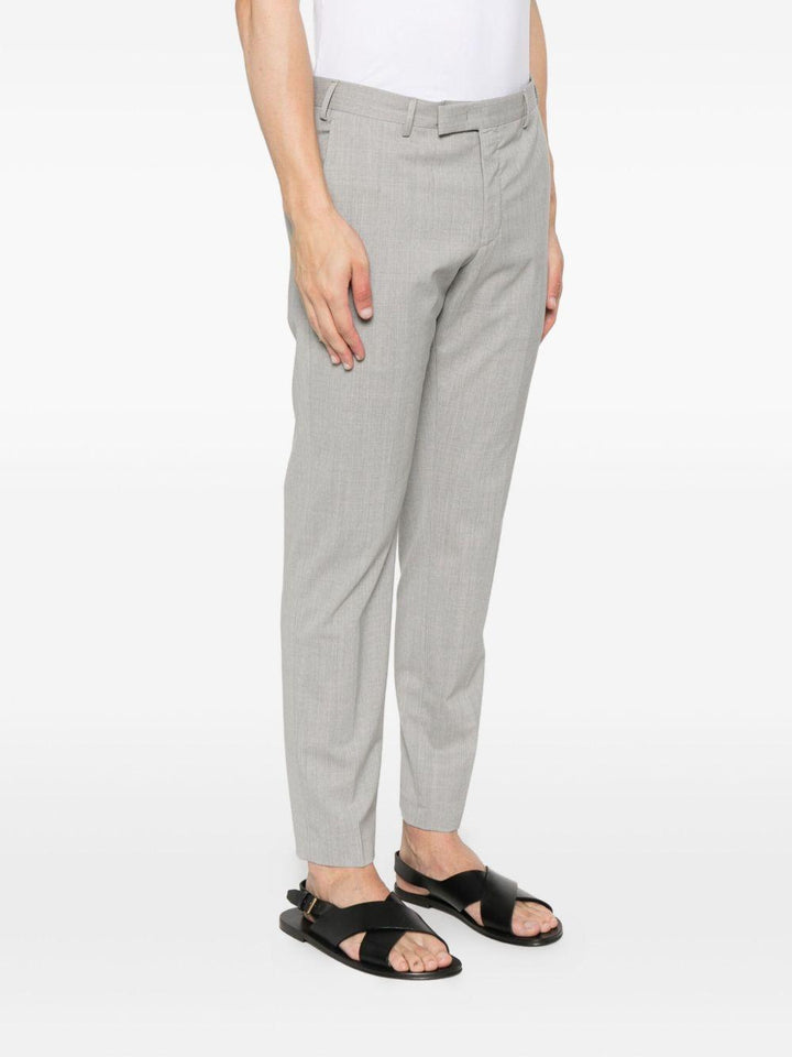 Pantaloni dritti grigio in lana 