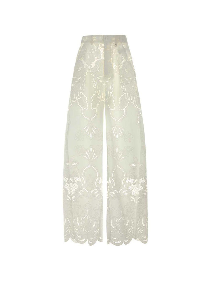 Pantaloni in pizzo sangallo 