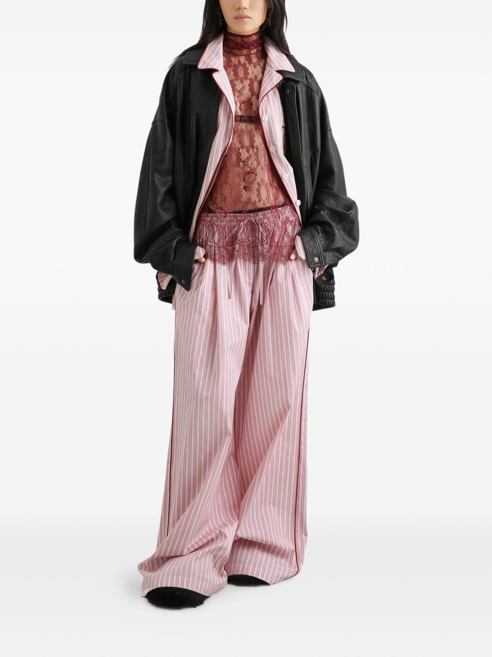 Pantaloni a righe con coulisse 