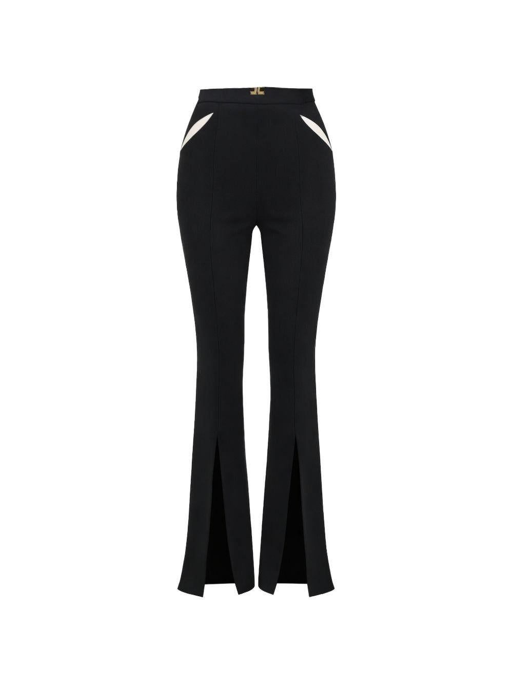 Pantaloni svasati con spacco 