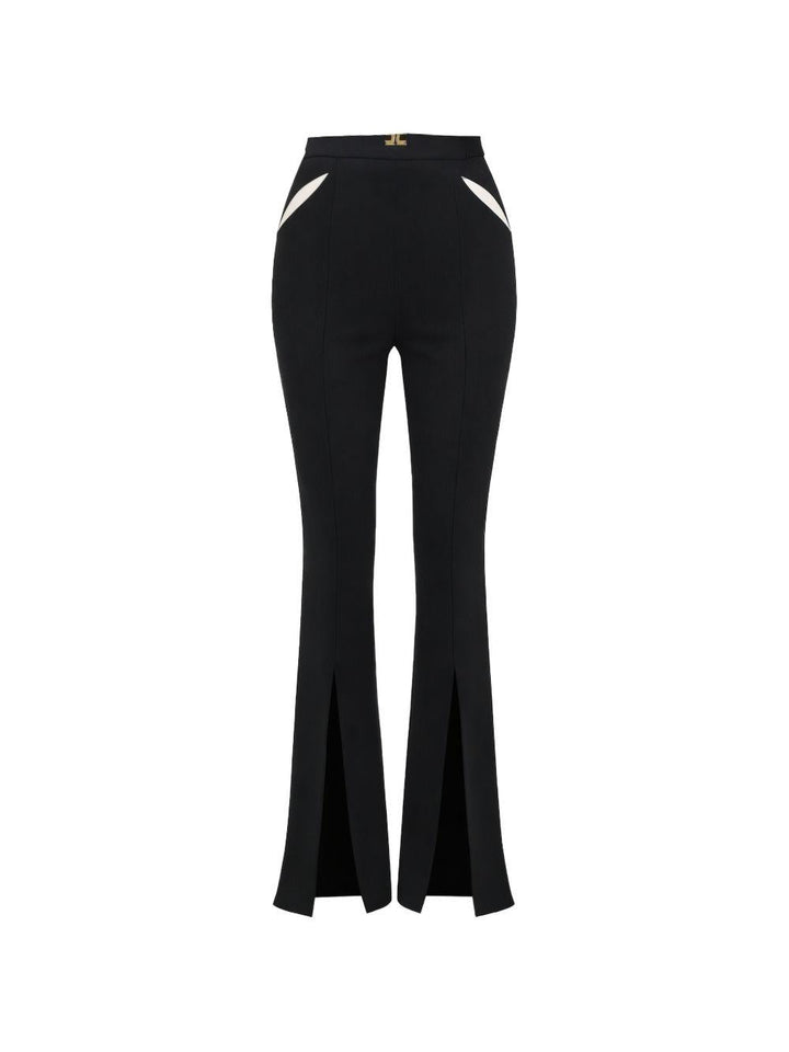 Pantaloni svasati con spacco 