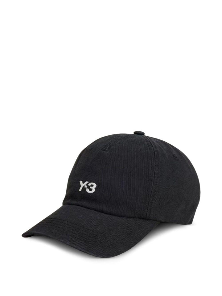 Cappello nero con logo ricamato 