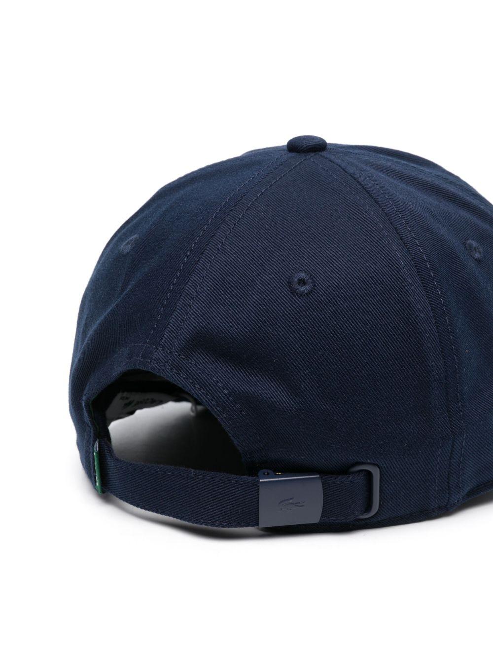 Cappello da baseball blu con applicazione logo 