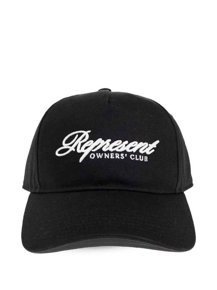 Cappello da baseball nero con logo ricamato 