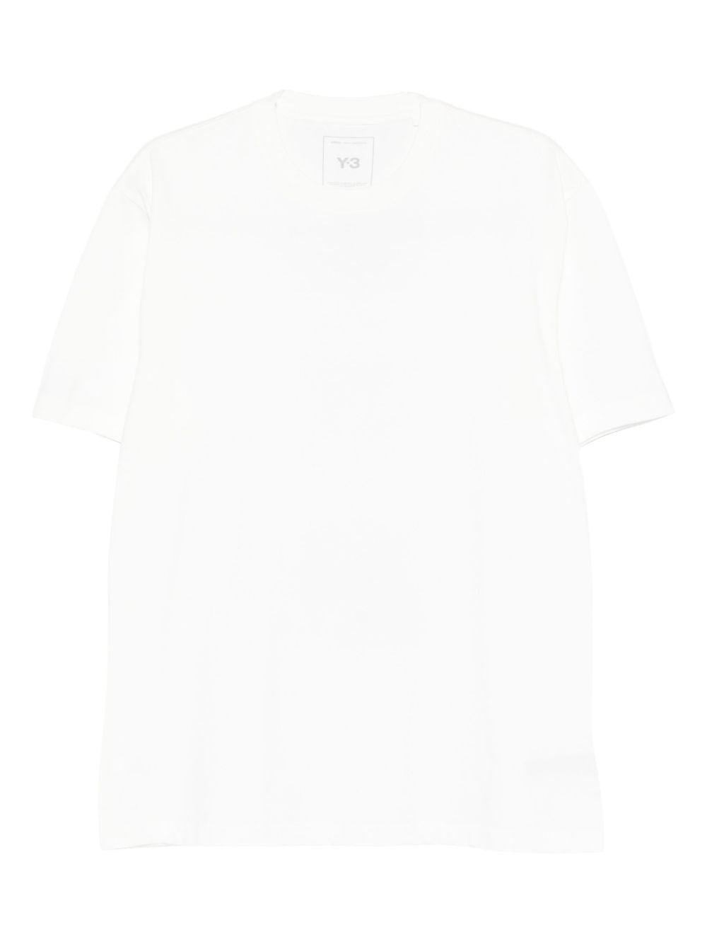 T-shirt bianca girocollo con logo 