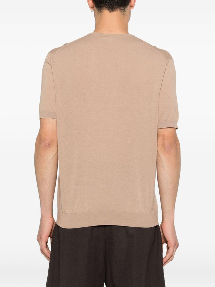 T-shirt caffelatte girocollo 