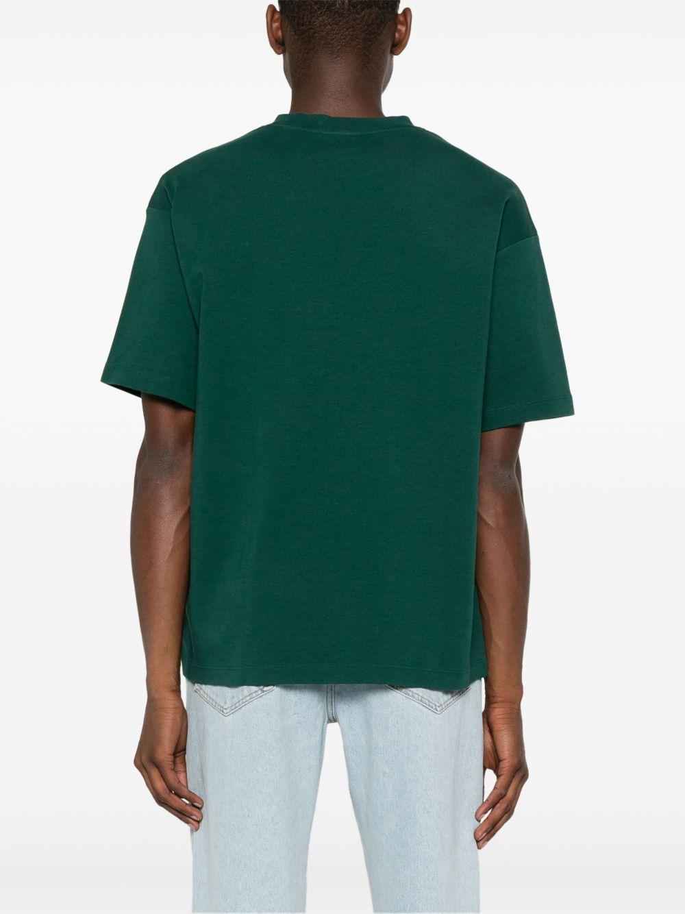 T-shirt verde con stampa 