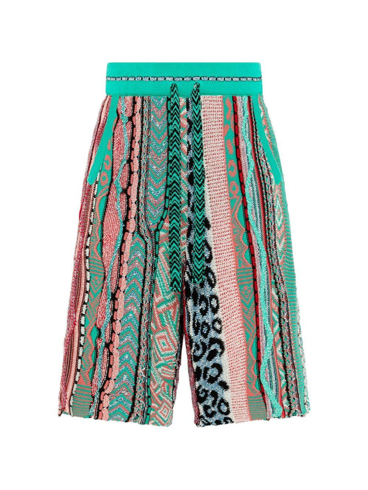 Shorts con coulisse verde 