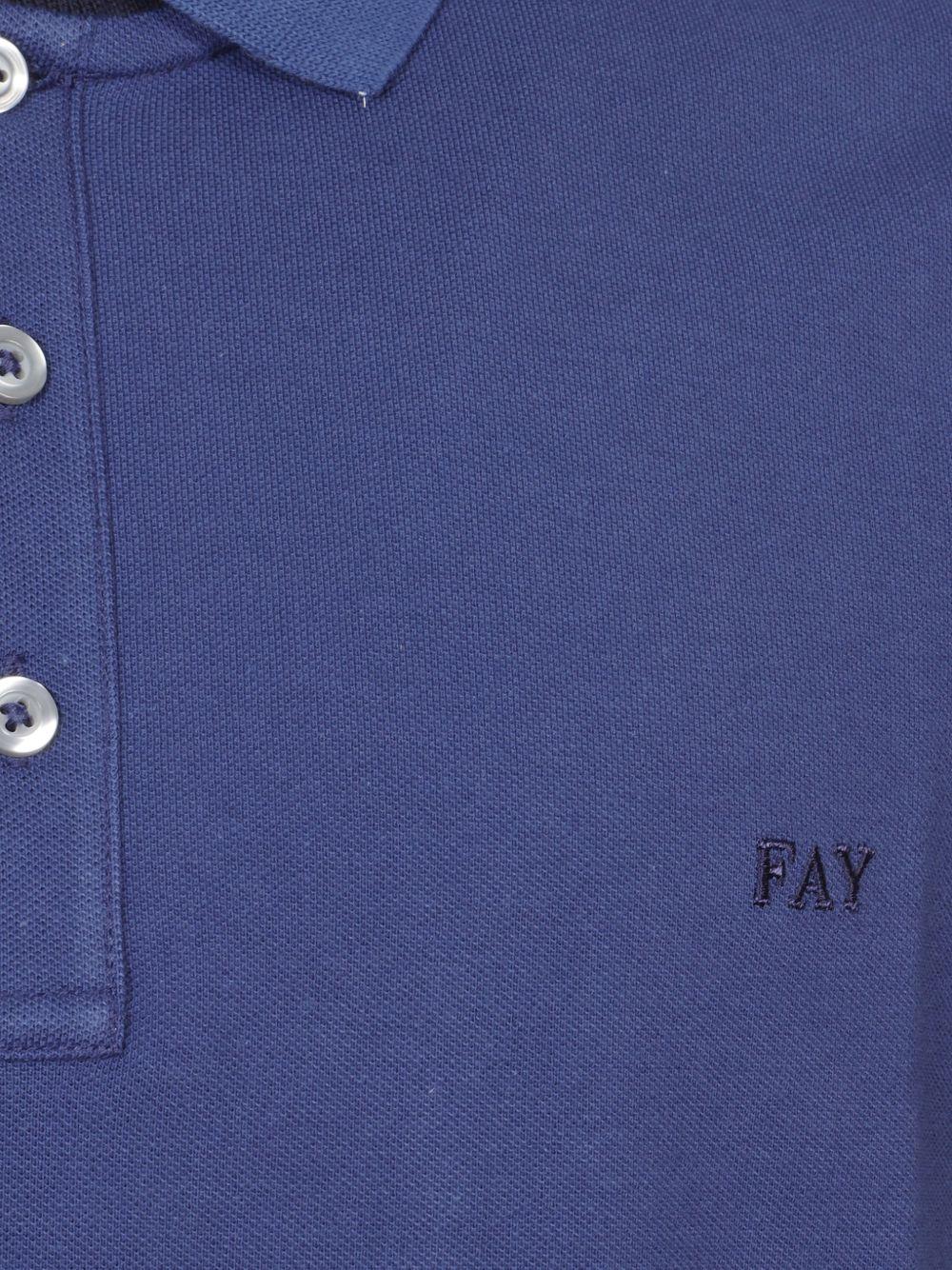 Polo blu con bottoni 