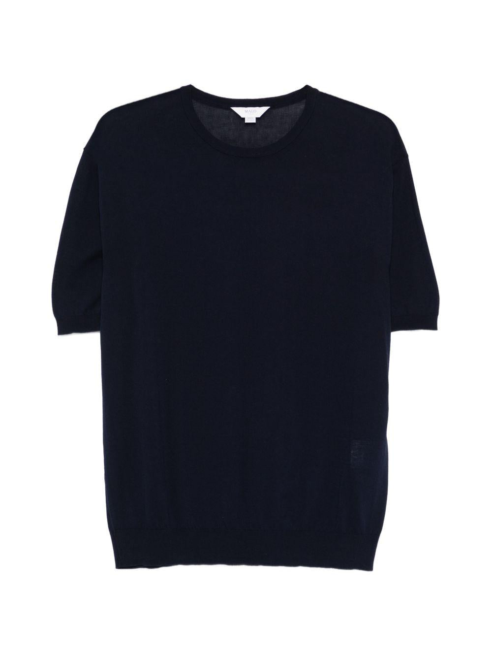 T-shirt blu girocollo 