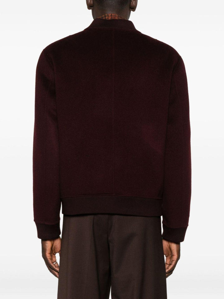 Bomber melanzana con zip 