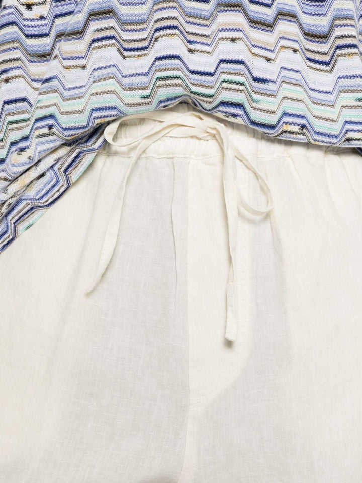 Shorts butter in lino con coulisse 