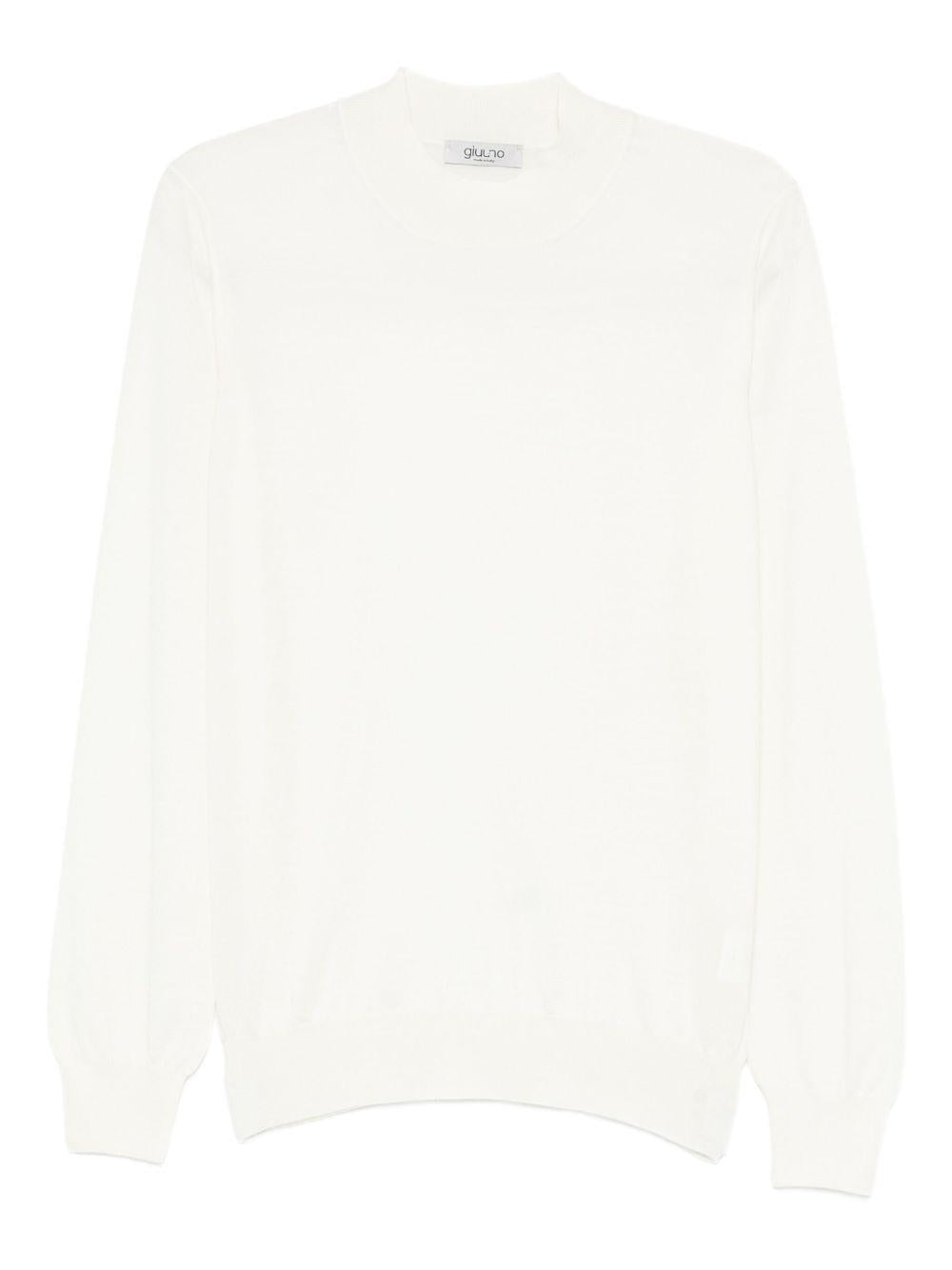 Maglione in maglia fine bianco 