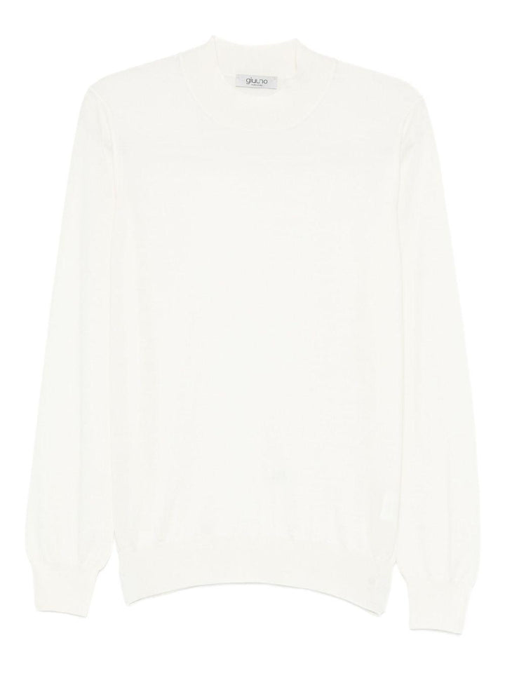 Maglione in maglia fine bianco 