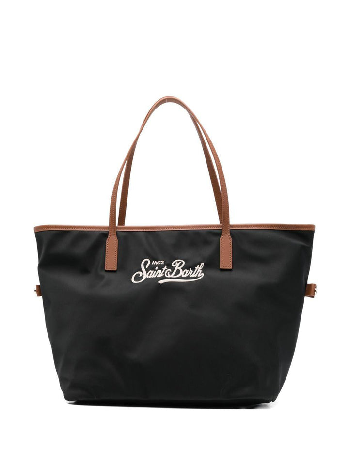 Borsa tote Lou con logo ricamato 