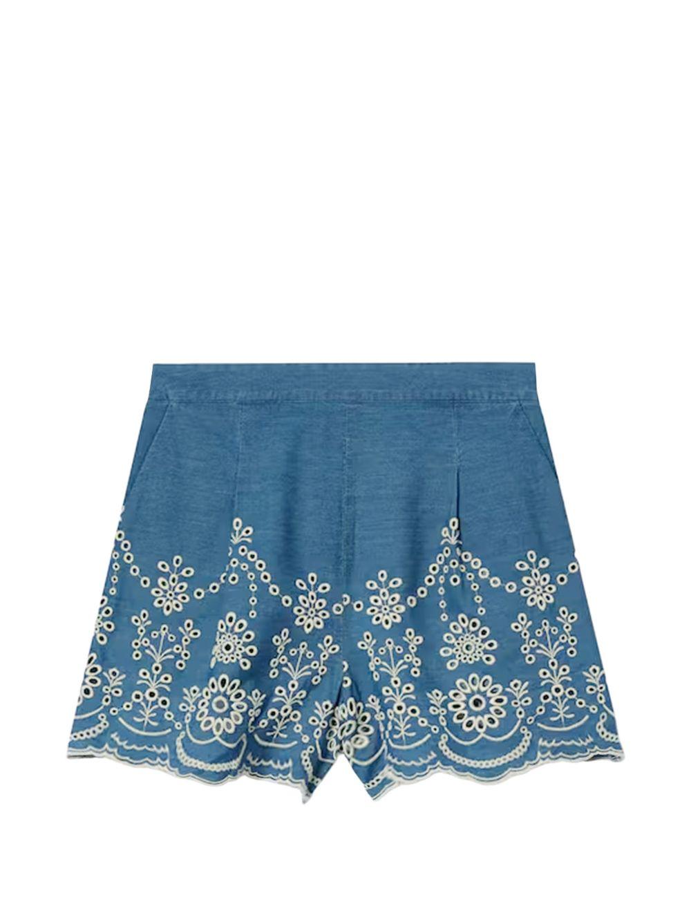 Shorts con ricamo 