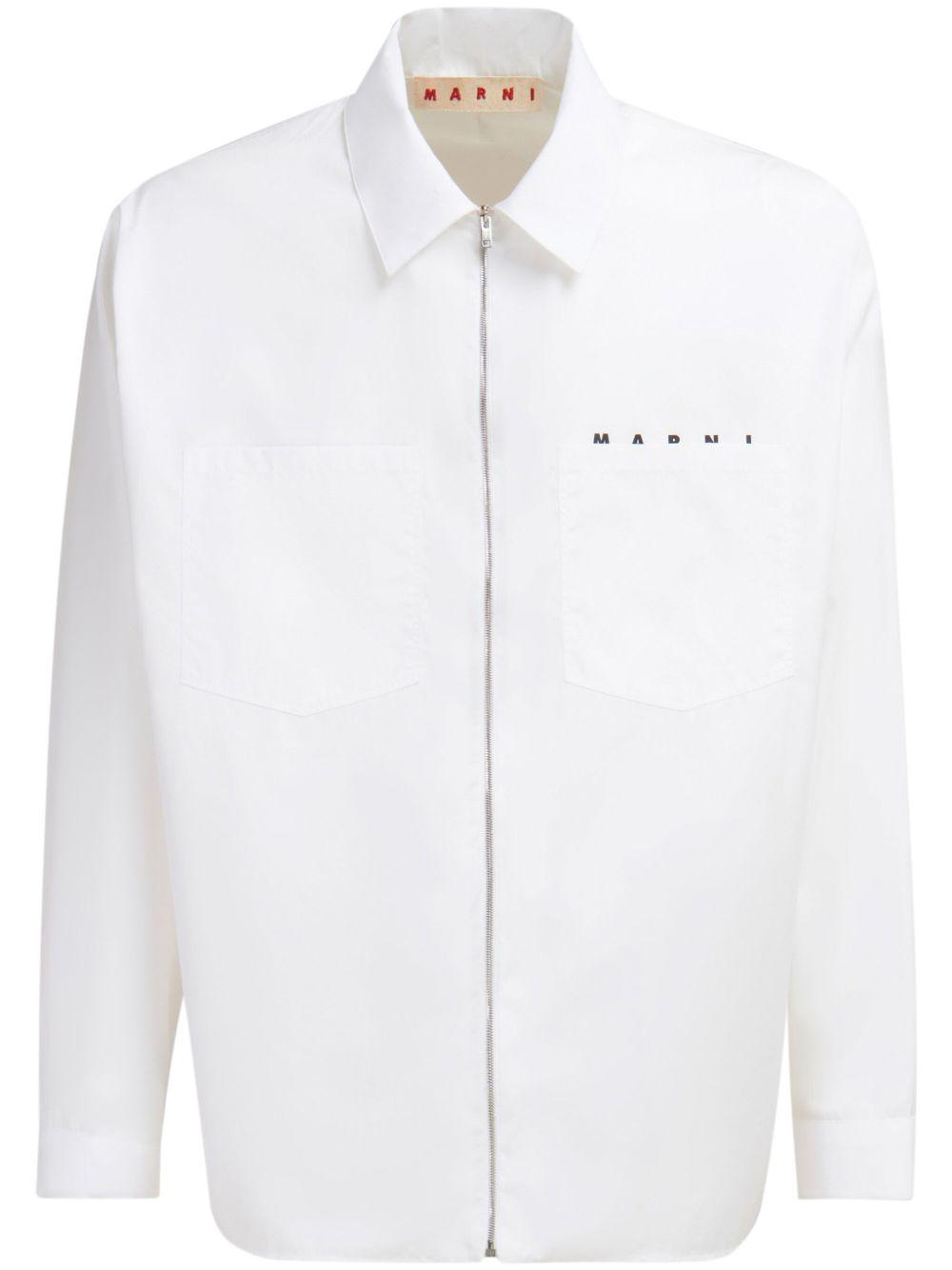 Camicia  lily white con zip 