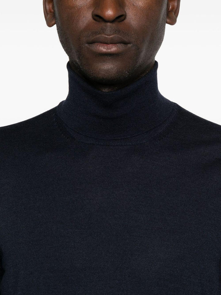 Maglione a collo alto blu navy