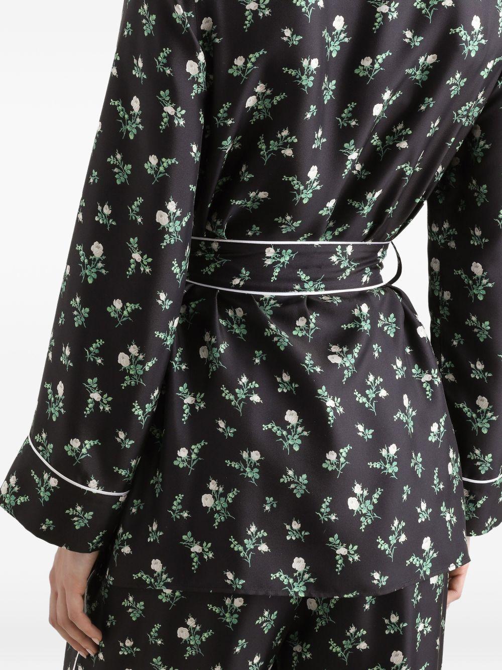 Camicia kimono con stampa 
