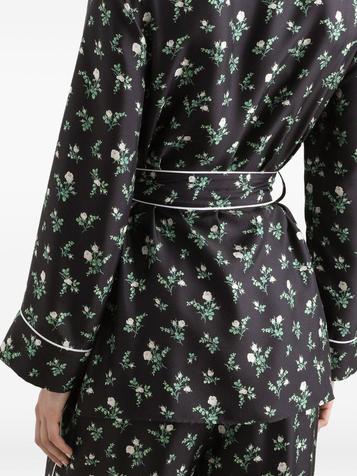 Camicia kimono con stampa 