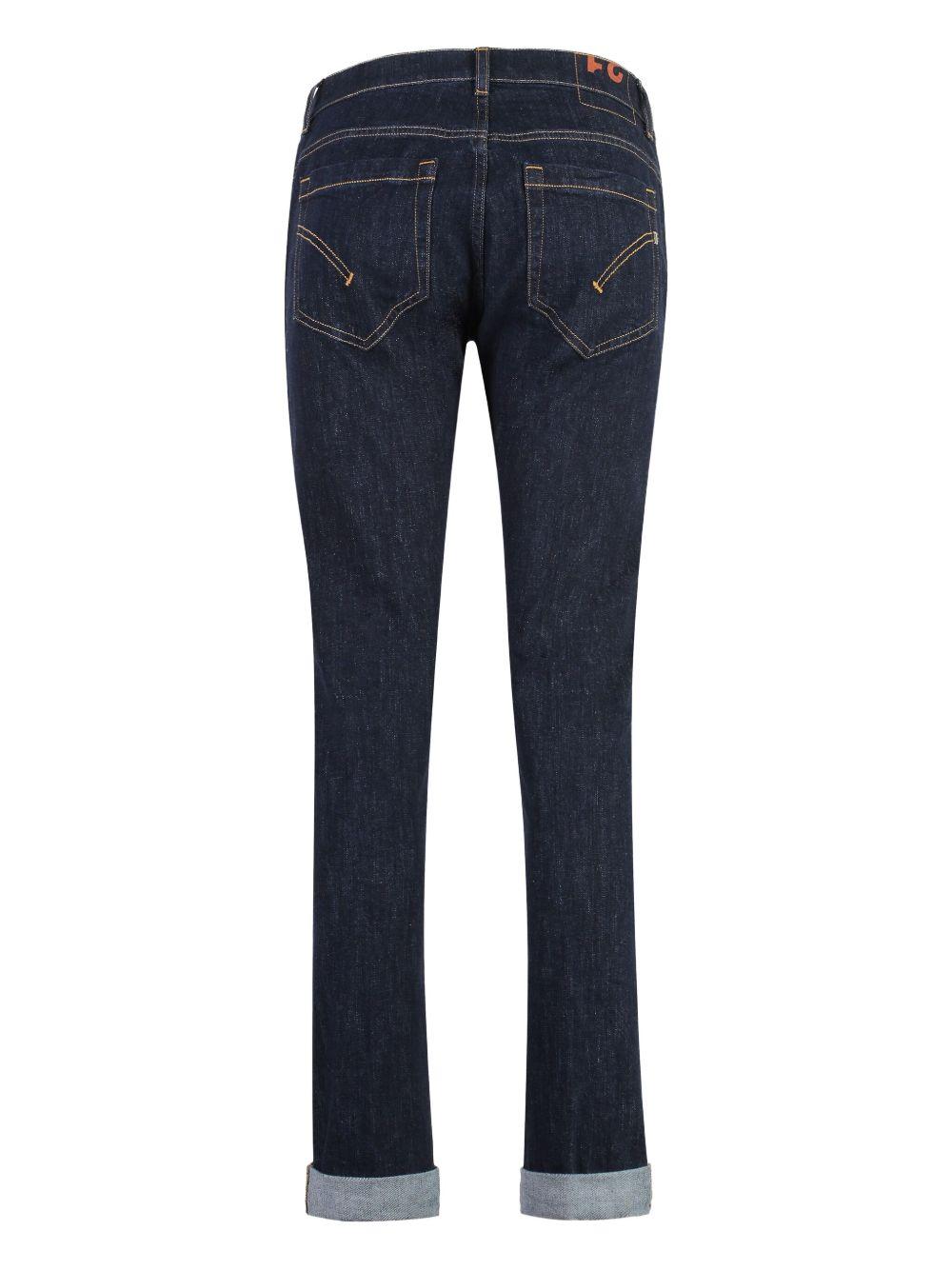 Jeans blu navy George skinny con risvolto 